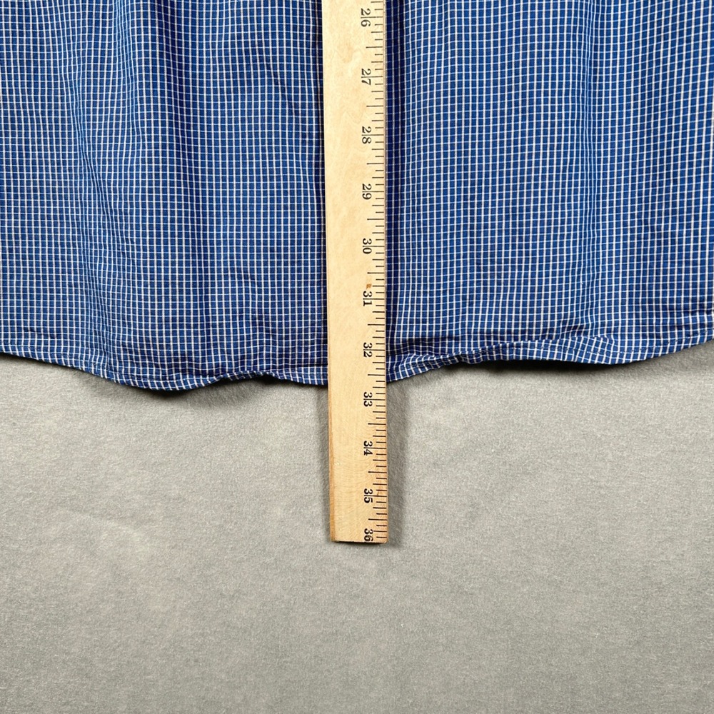 Jos A Bank Shirt Mens Large Stays Cool Seersucker Button Down Short Sleeve Blue - Picture 6 of 7